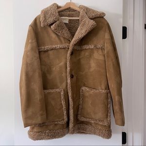 Vintage 1970s Faux Sherpa Style Coat